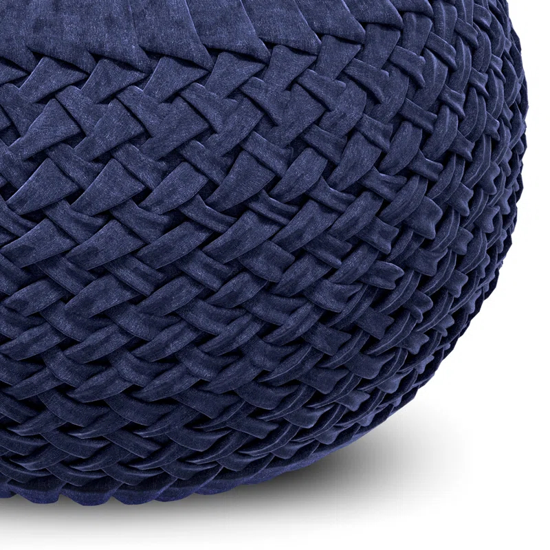 Simpli Home Grafton Velvet Pouf