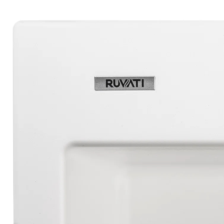 Ruvati Ruvati epiGranite Drop-in Topmount Granite Composite Kitchen Sink RVG1022WH