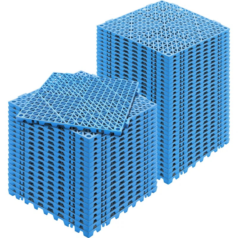 VEVOR VEVOR 12" X 12" Drainage Mats In Different Colors VEVOR 12 W x 12 L Outdoor Deck Tiles (Set of 50)