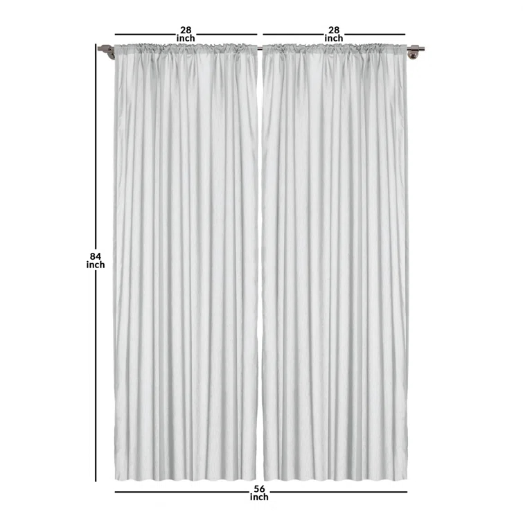 Ambesonne Microfiber Floral Semi-Sheer Rod Pocket Curtain Panels (Set of 2)