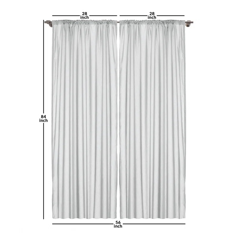 Ambesonne Microfiber Floral Semi-Sheer Rod Pocket Curtain Panels (Set of 2)