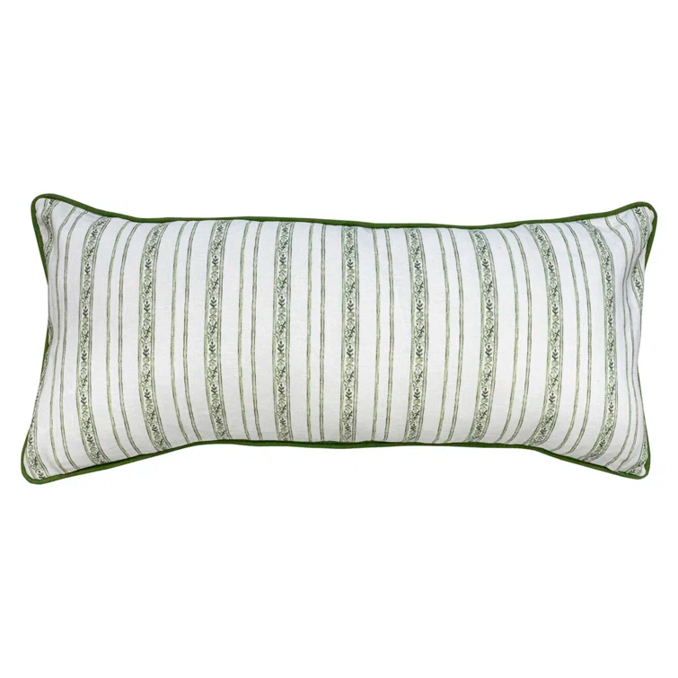 Juliska Seville 11" x 22" Pillow Cover & Insert - Green/White