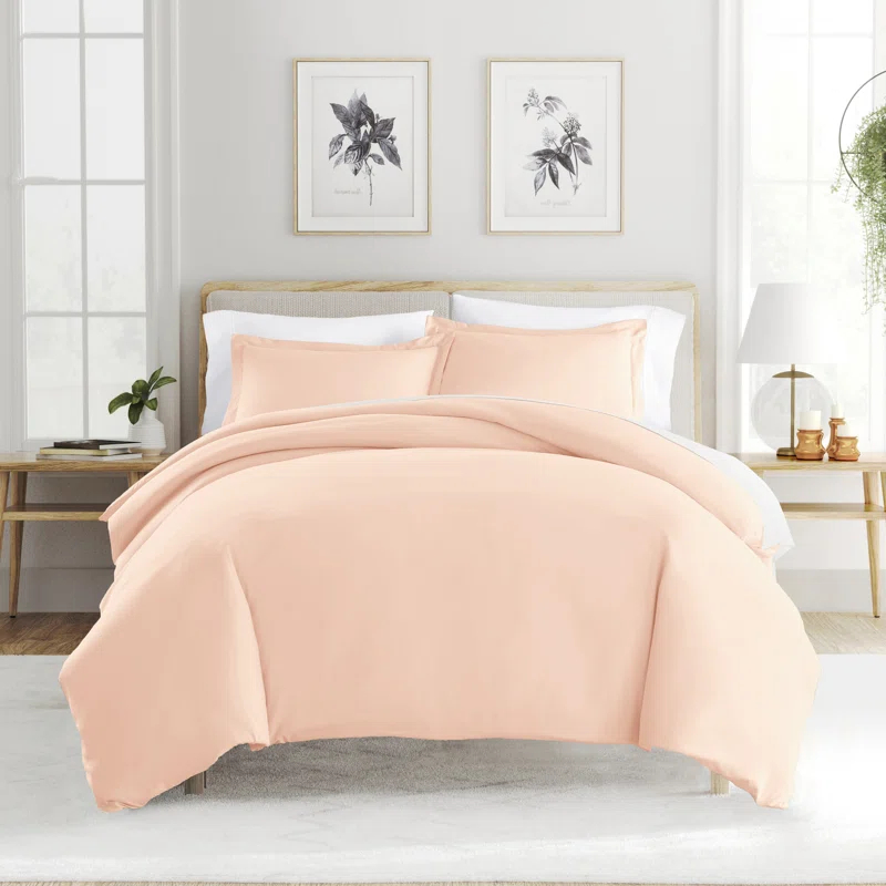 Duvet Cover Set Super Soft Microfiber Bedding in Solid Colors