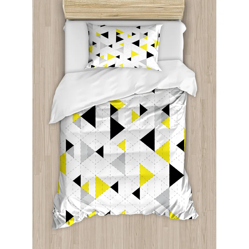 Geometric Modern & Contemporary Geometric Shapes Duvet Cover Set