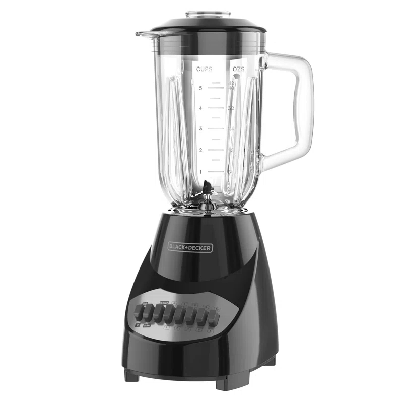 BLACK+DECKER BLACK+DECKER 10-Speed Countertop Blender, BL2010BG, 6-Cup Glass Jar, Dishwasher-Safe, Stainless Steel Blade, Suction Feet