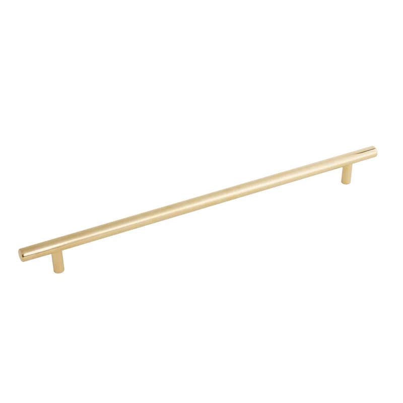 Emtek Bar Cabinet Pull 18" Center-to-Center, Unlacquered Brass
