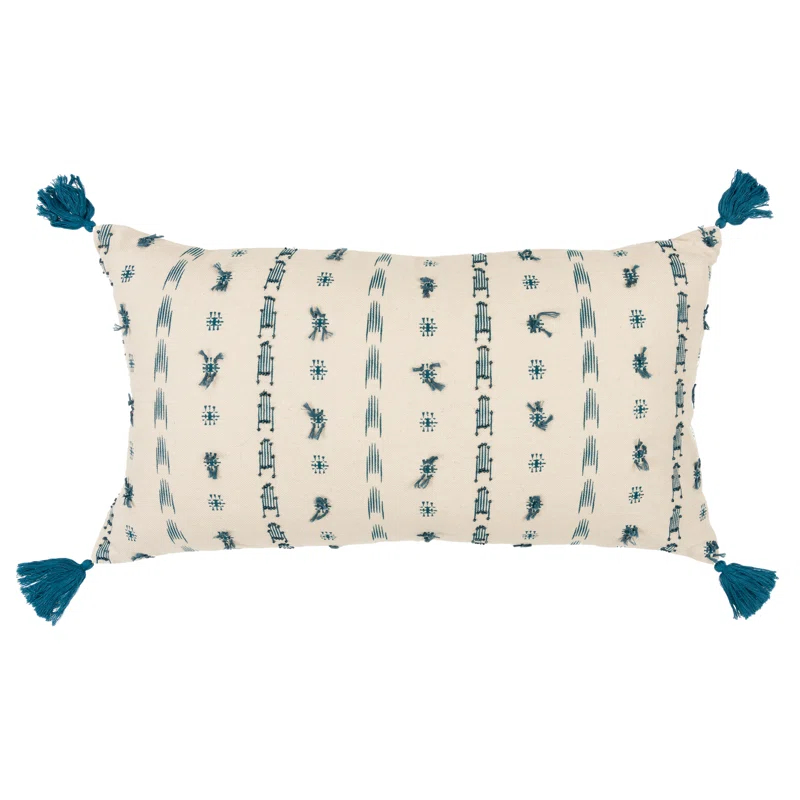 Rizzy Home Tassels Cotton Throw Pillow