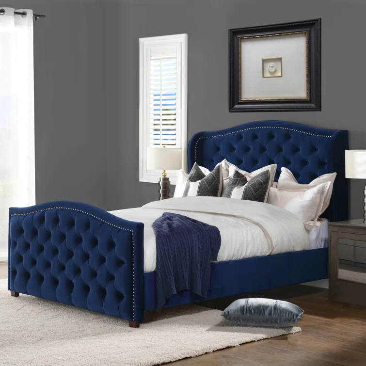 Coleman Upholstered Wingback Bed