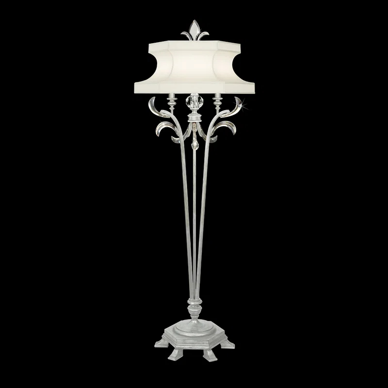 Fine Art Handcrafted Lighting Beveled Arcs 72'' Traditional Floor Lamp