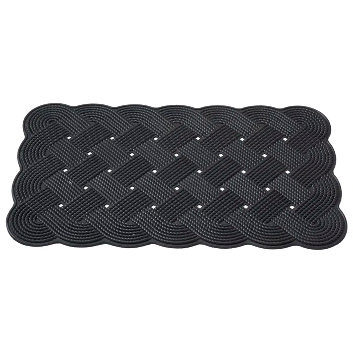 Home Furnishings by Larry Traverso Nautical Rope 30 in. x 18 in. Non-Slip Outdoor Door Mat