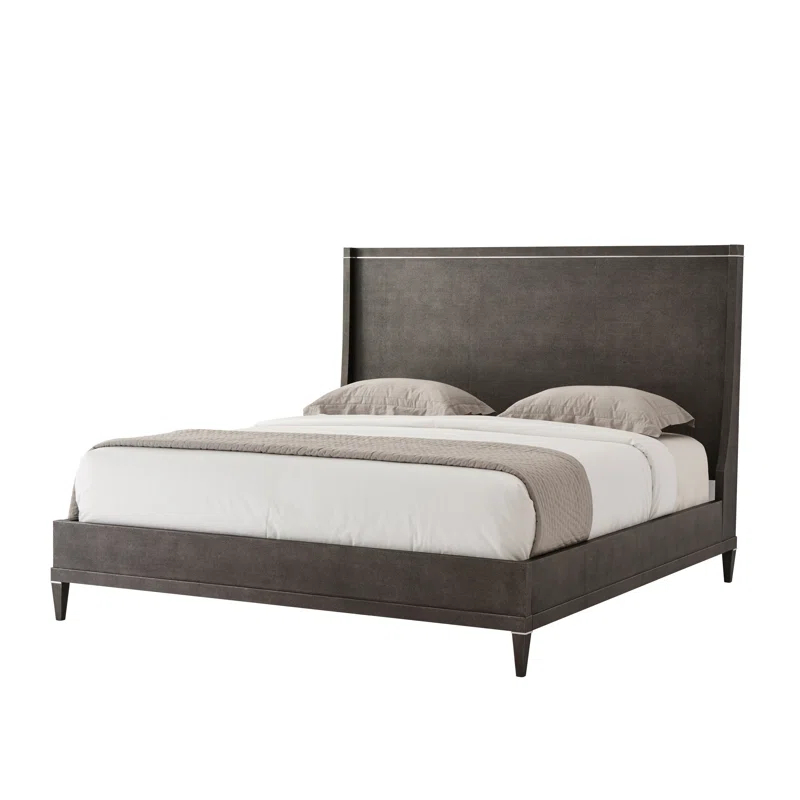 Theodore Alexander TA Studio Leather Wingback Bed