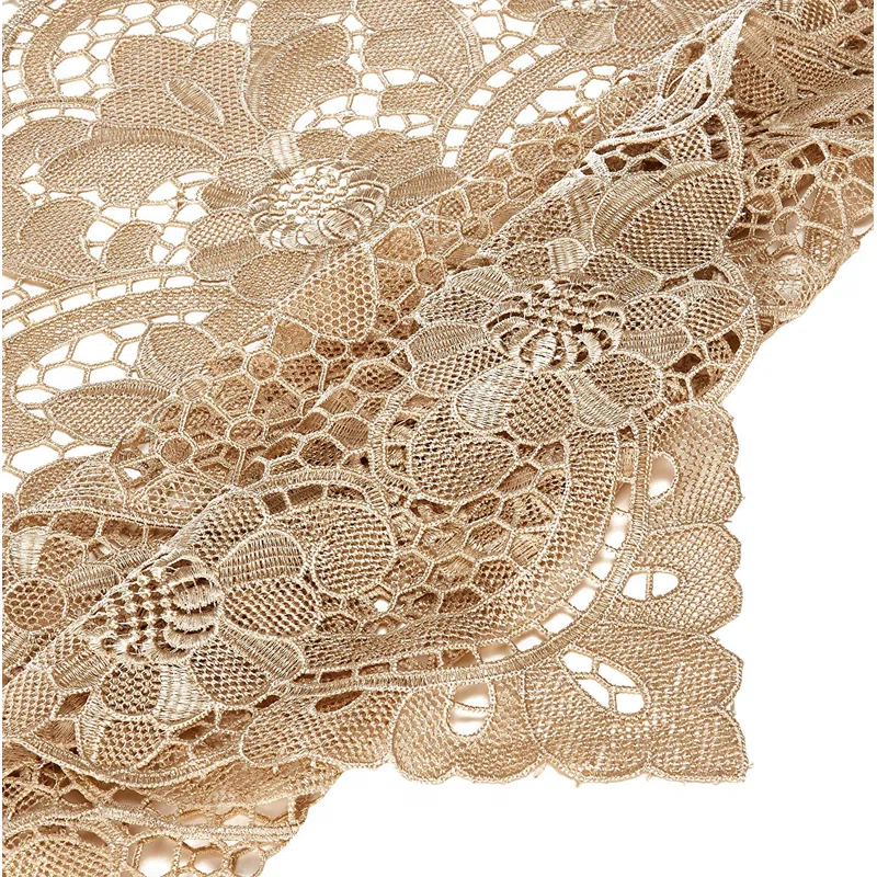 Violet Linen Crystal Lace Tablecloth