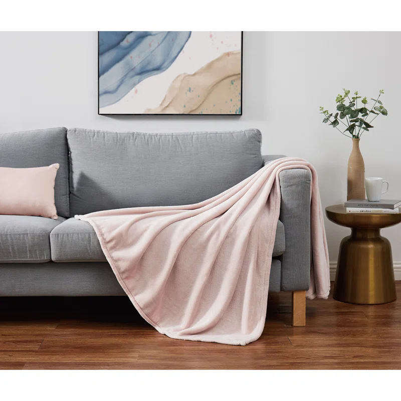 Cannon Cannon Solid Plush Throw Blanket