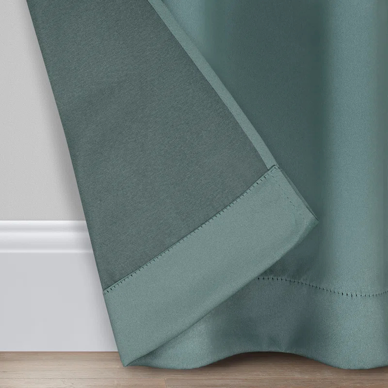 Eclipse Tricia Solid Curtain Panel, Room Darkening Rod Pocket Curtain Thermapanel (1 Panel)