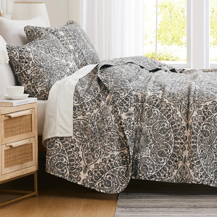 SouthShore Fine Linens Ashanti Oversized easy care lightweight Quilt Set by Southshore Fine Linens & Reviews | Wayfair