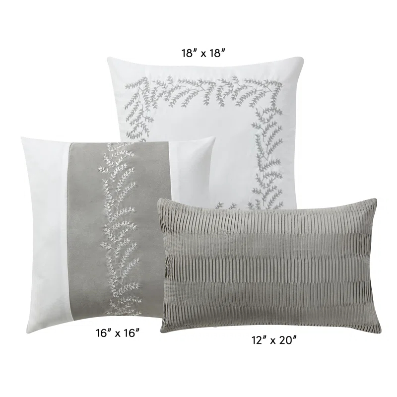 Sweet Home Collection Salerno 7 Piece Faux Suede Elegant Bedding Set By Sweet Home Collection