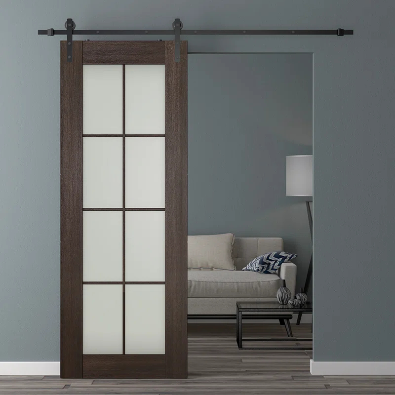 Belldinni Avon 8 Lite Solid + Manufactured Wood Paneled Barn Door