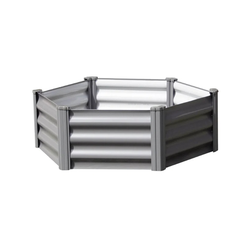 The Organic Garden Co. The Organic Garden Co Hakea 3.28' x 3.28' Metal Hex Garden Bed