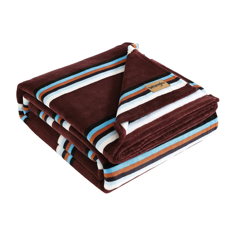 Wrangler Glen Canyon Stripe Ultra Soft Plush Fleece Blanket