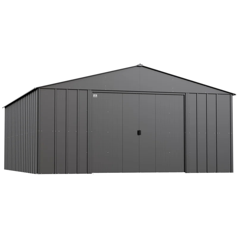 Arrow 14 ft. W x 17 ft. D Galvanized Steel Storage Shed