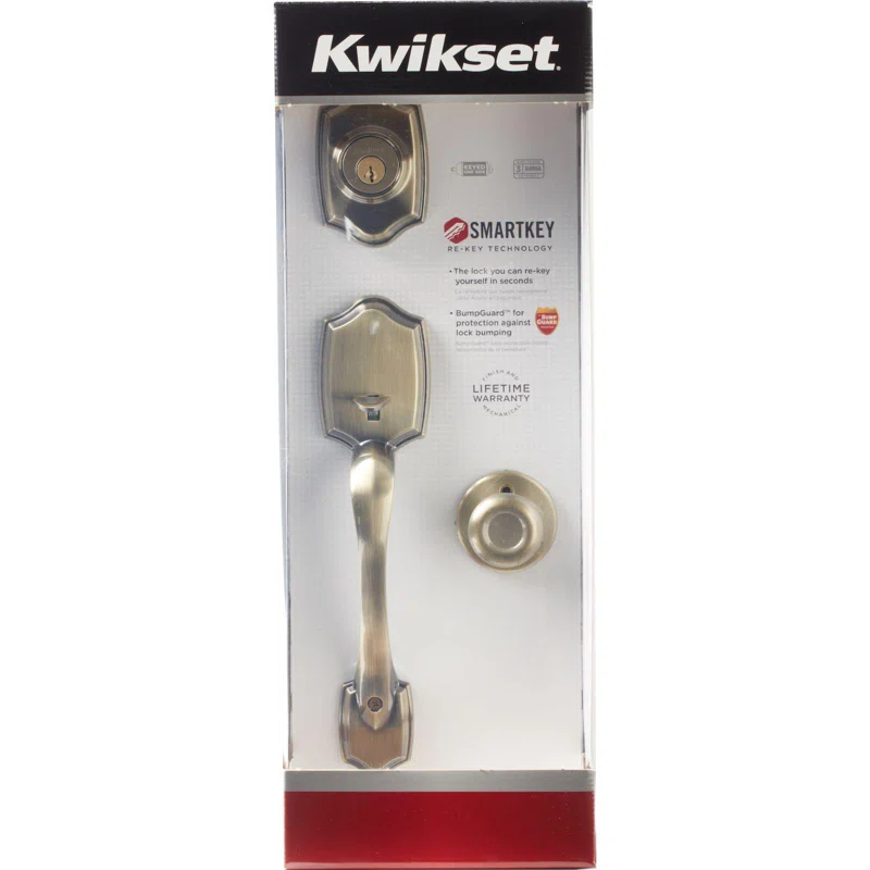 Handleset with Deadbolt and Door Two Piece and Rosette