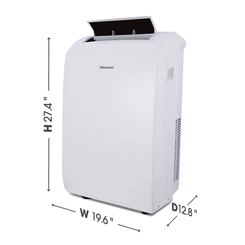 HiSense 8,000 BTU Smart Portable Air Conditioner with Wi-fi and Remote Control for Rooms up to 350 sq. ft.