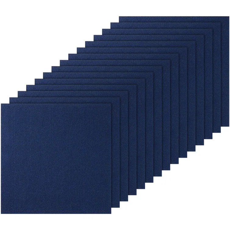 VEVOR 24'' W x 24'' L Level Cut And Loop Polyester Carpet Tile (Set of 15)