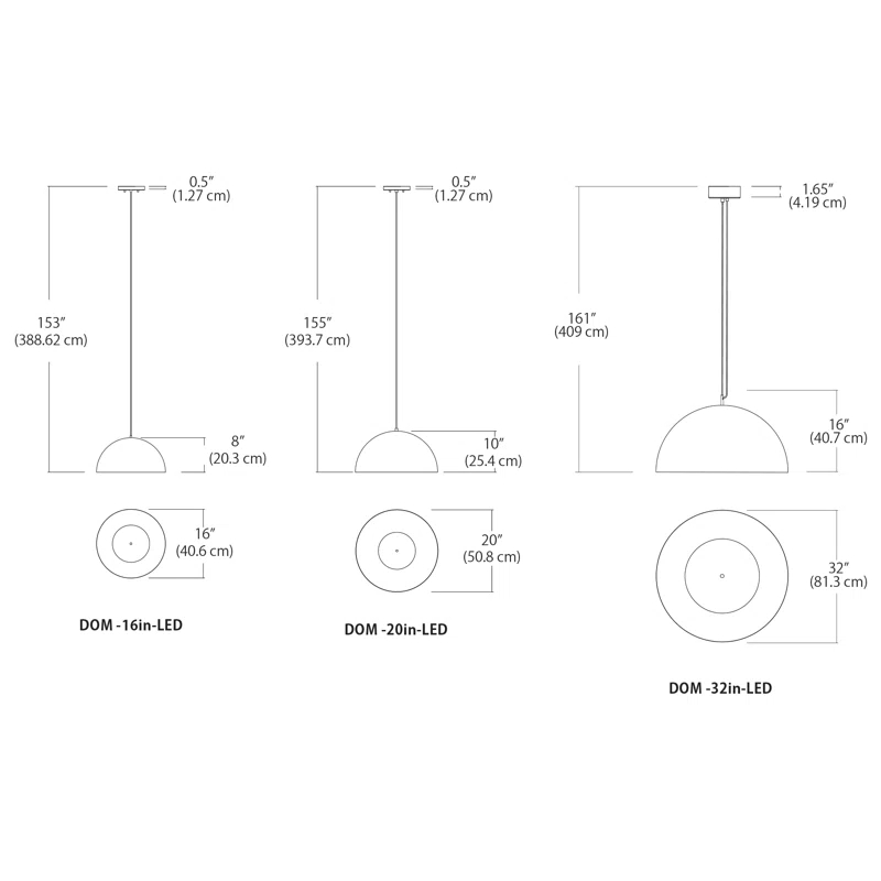 Blackjack Lighting Domos Pendant Interior - Integrated LED - 12W
