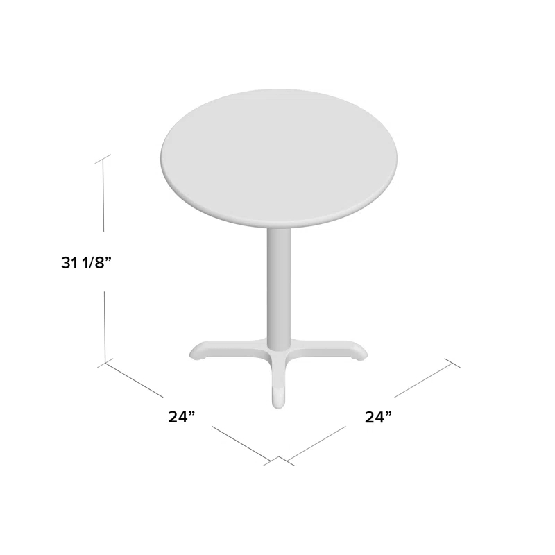 Flash Furniture Carrus Round Laminate Table Top with Height Table Base