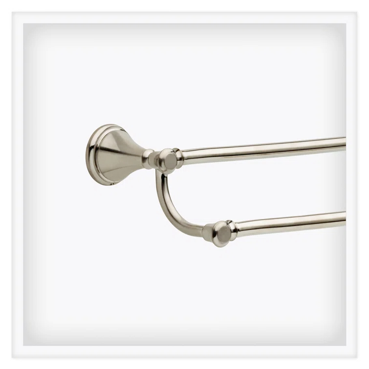 Cassidy 24 in. Wall Mount Double Towel Bar Bath Hardware Accessory