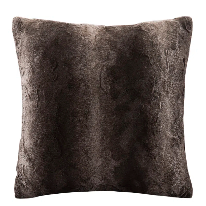 Madison Park Faux Fur Striped Throw Pillow