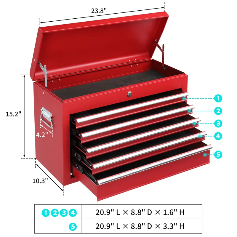 WFX Utility™ 5 -Drawer Steel Top Chest
