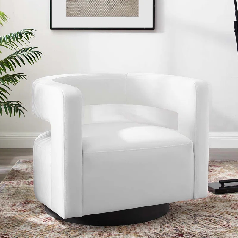 Modway Modway Spin Cutaway Performance Velvet Swivel Armchair