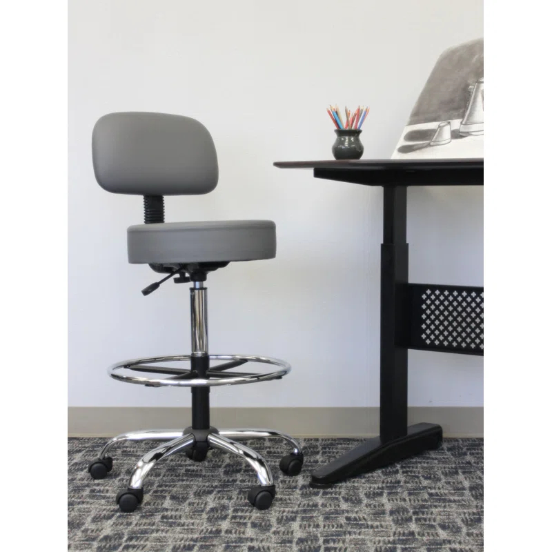 Boss Office Products Vinyl Drafting Chair