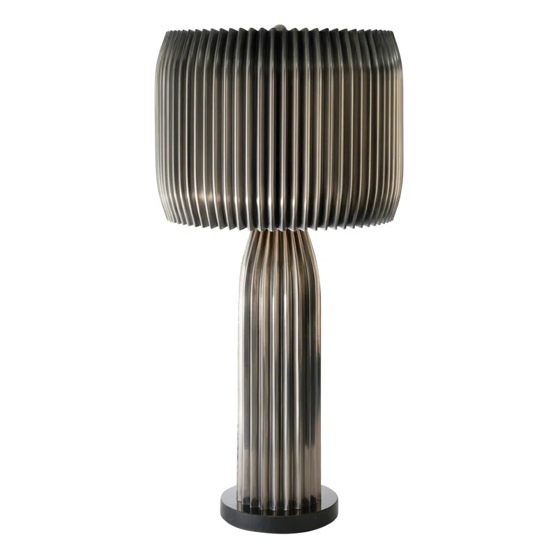 Crimp Table Lamp-Antique Nickel