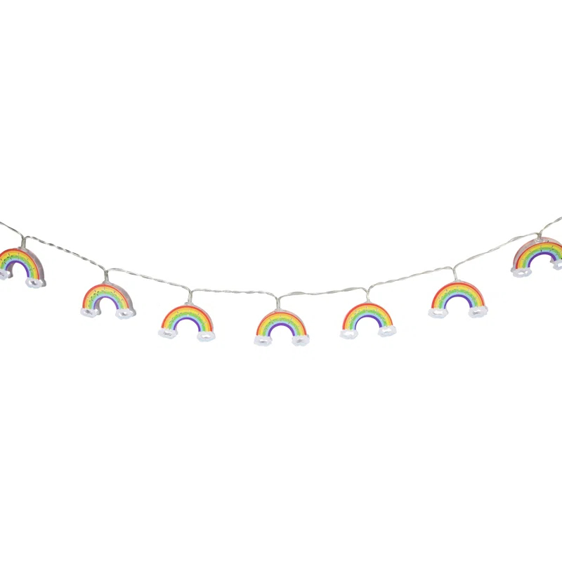 Northlight Seasonal 10 Count LED Warm White Rainbow Christmas Lights - 3.25 Ft Clear Wire