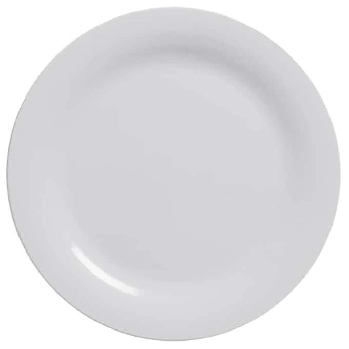 American Metalcraft Jane PLATE, MEL, WHITE, WIDE RIM, 10-1/2" DIA.