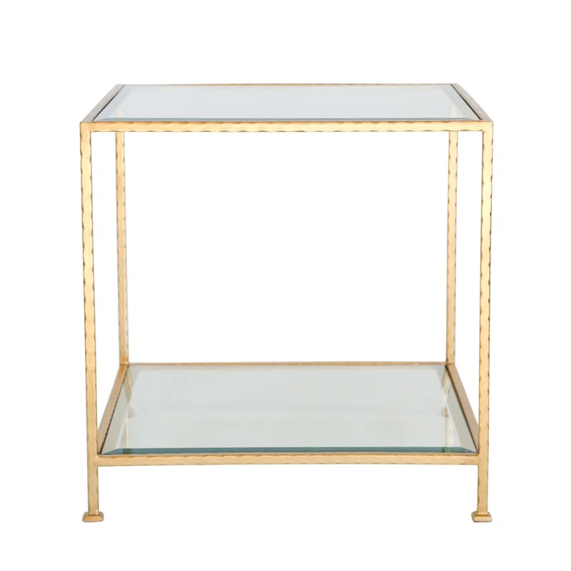 Ave Home Chloe Glass Top End Table