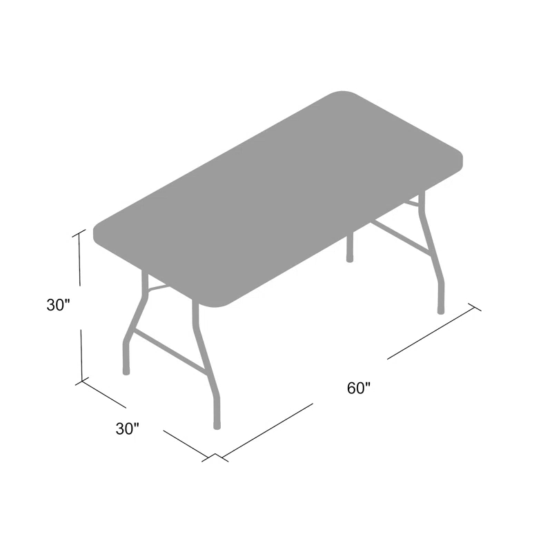 National Public Seating National Public Seating 30" x 60" Heavy Duty Folding Table
