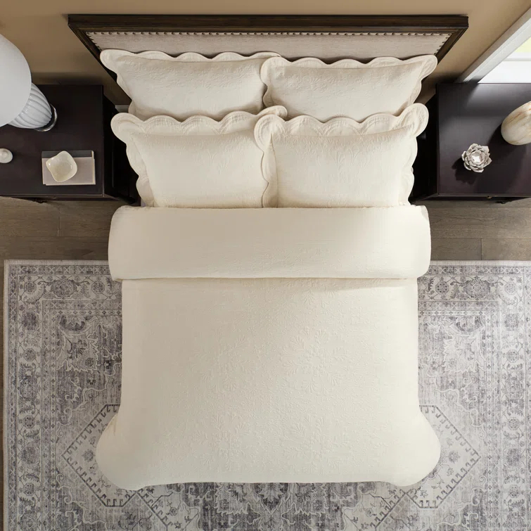 Historic Charleston Historic Charleston Charleston Estate Sham, Scalloped Pillow Cover, Single