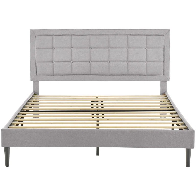 DeCoro Home DeCoro Mornington Upholstered Platform Bed Frame and Headboard