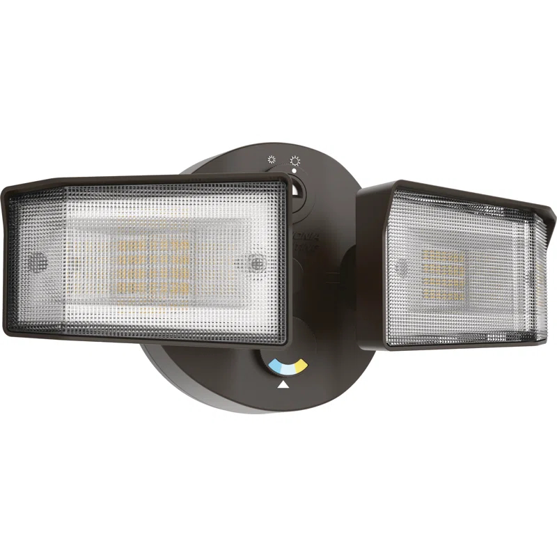 Lithonia Lighting 2 - Head Hardwired Dusk to Dawn Outdoor Security Flood Light