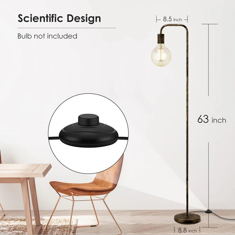 Ivy Bronx Mid Century Industrial Floor Lamp