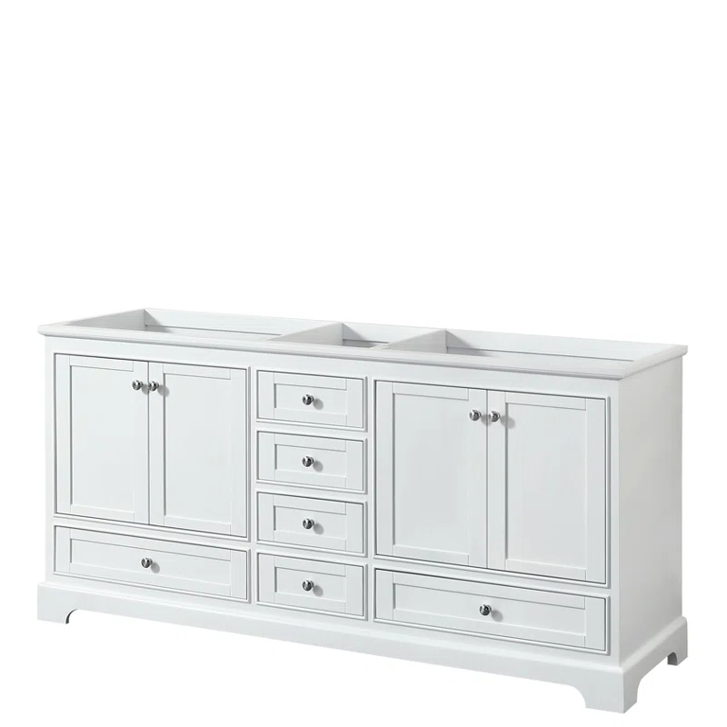Wyndham Collection Deborah 71" Double Bathroom Vanity Base Only