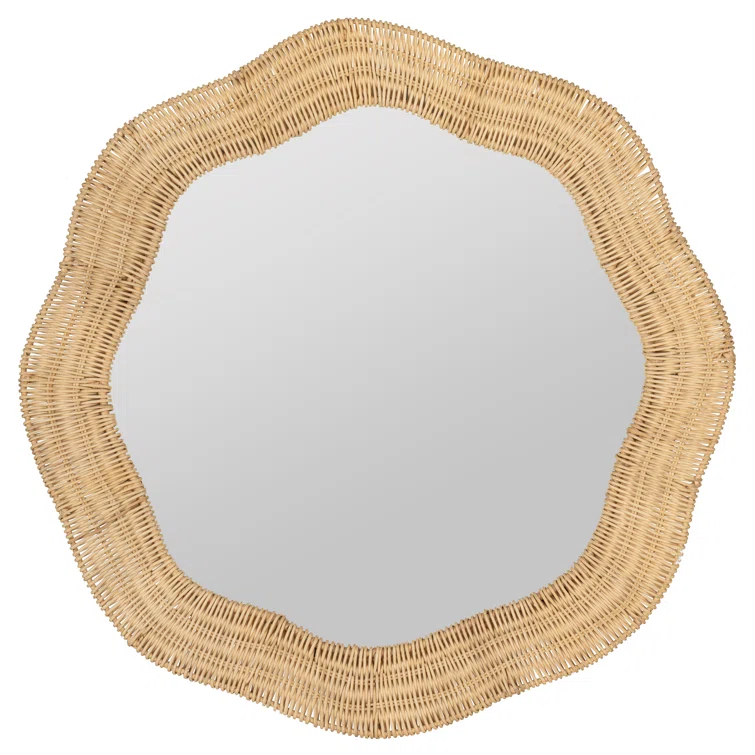 Erin Gates Scalloped Linden Round Wall Mirror