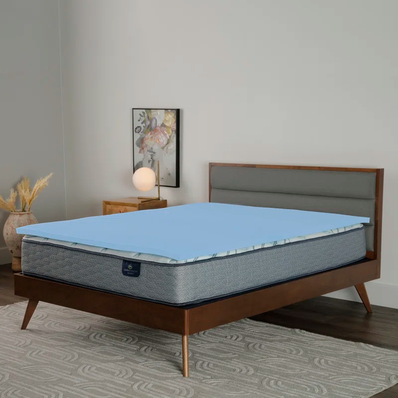 Serta Serta Comfort Cool Memory Foam Mattress Topper, 1.5 Inch