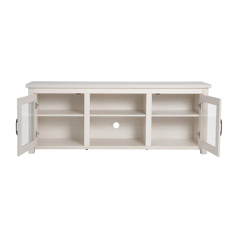 Flash Furniture Hatteras Classic TV Stand for up to 80" TVs with Glass Fronted Doors