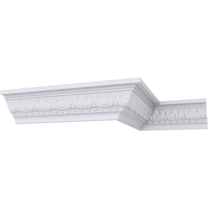 Ekena Millwork Endurathane Nadia Crown Moulding, 2 3/8"H x 2 3/8"P x 3 1/4"F x 94 1/2"L, (1 1/2" Repeat), Factory Primed