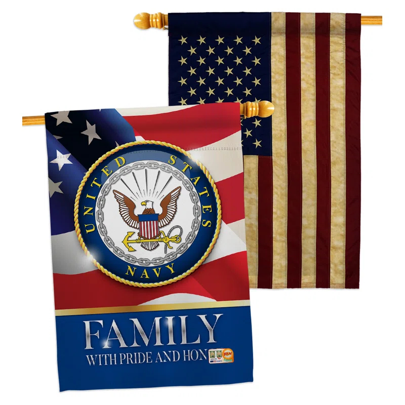 Breeze Decor Double Sided 40'' H x 28'' W Polyester House Flag