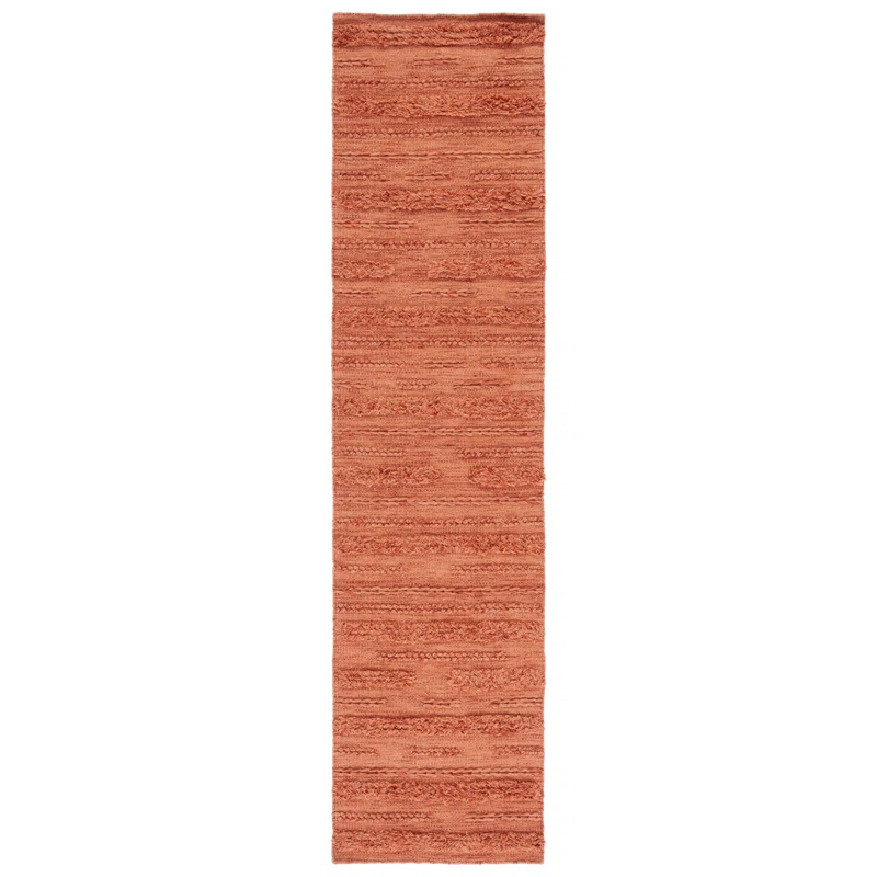 Laurel Foundry Modern Farmhouse® Hartzler Hand-Woven Flatweave Wool/Cotton Rust/Orange Area Rug